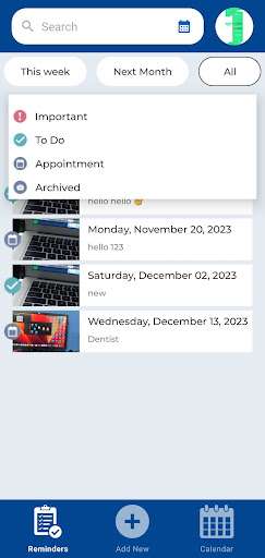 Android application Blueline inkLink screenshort