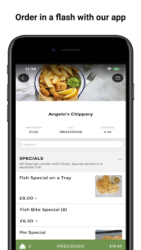 Android application Angelo's Chippery screenshort