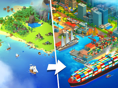 Sea Port: Travel, Build Town & Manage Ship Tycoon screenshots 8