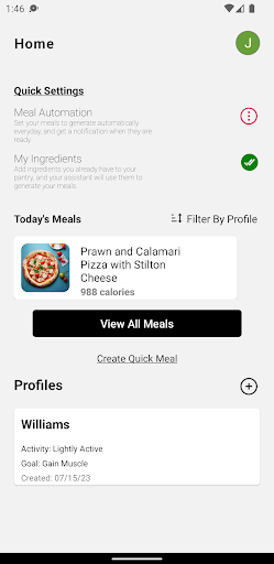 Fuddle - AI Nutrition & Recipe Screen 3