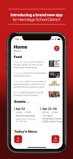 Android application Hermitage School District, AR screenshort