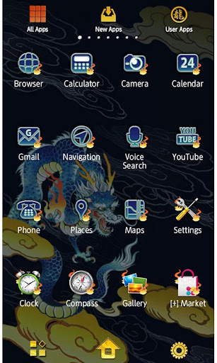 Indigo Blue Dragon Wallpaper Screen 3