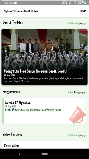 Android application PP Darus Sholawat Klubuk screenshort