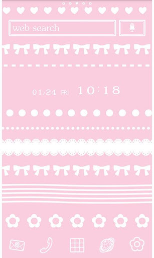Android application Pretty Pink Theme +HOME screenshort
