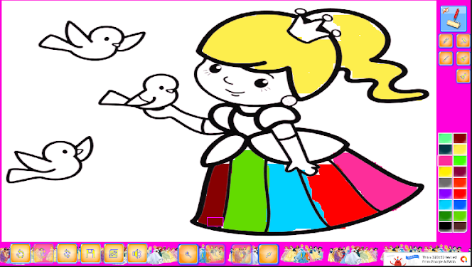 #4. Çocuklar İçin Prenses Boyama (Android) By: Utaş Yazılım