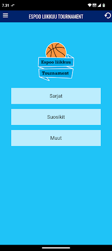 Android application Espoo liikkuu Tournament screenshort