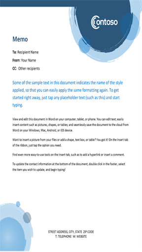 Business Memorandum Templates Screen 3