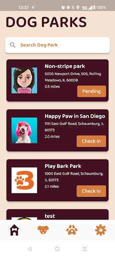 Android application BarkMembership screenshort