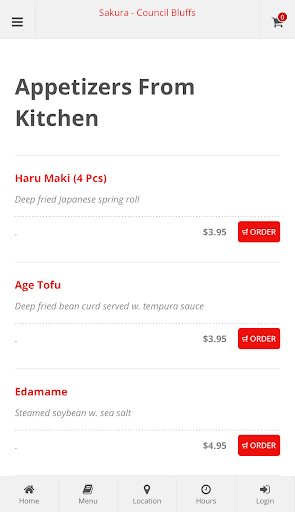 Sakura Council Bluffs Ordering Screenshot 2 - AppWisp.com