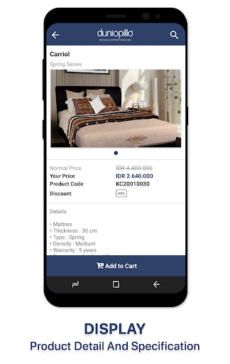 Android application Dunlopillo Indonesia screenshort