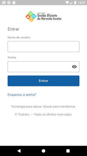Android application Gema: Merenda Escolar screenshort