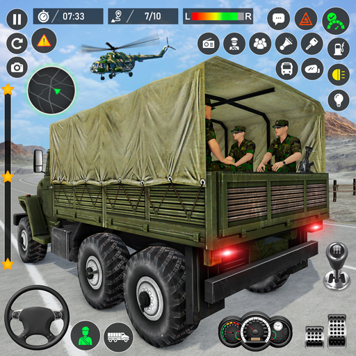 الطرق الوعرة ألعاب شاحنة الجيش