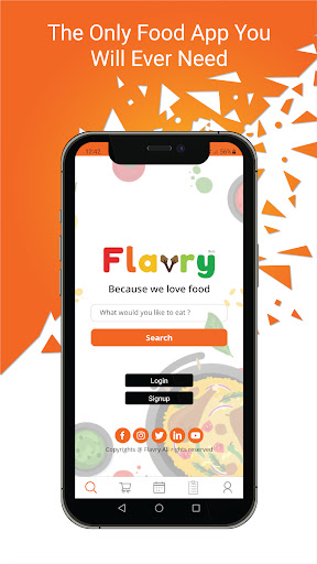 Android application Flavry: Because we love food. screenshort