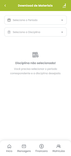 ESPER Aluno Mobile Screen 2