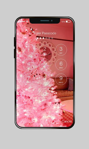 Pink Christmas Winter Snow PIN AppLock Security
