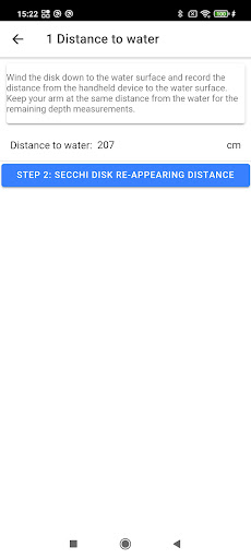 Android application Mini Secchi screenshort