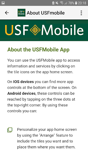 USFMobile Screen 3