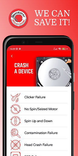 Android application DriveSaver screenshort