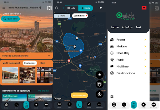 Android application Quick Albania screenshort