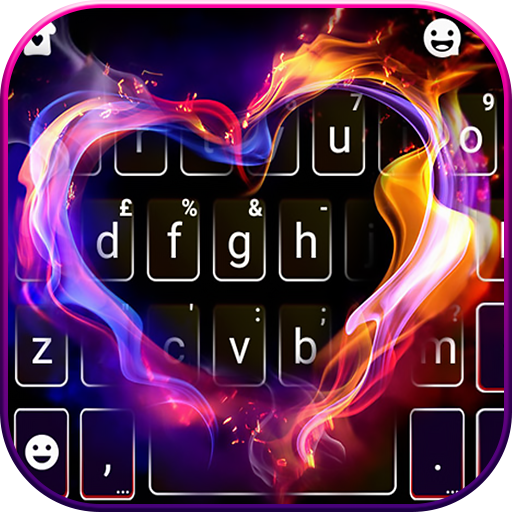 Flaming Heart Keyboard Theme  Icon