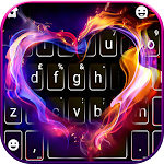 Flaming Heart Keyboard Theme Apk