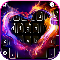 Тема для клавиатуры Flaming Heart