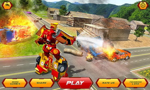 Android application Firefighter Robot Rescue Hero screenshort