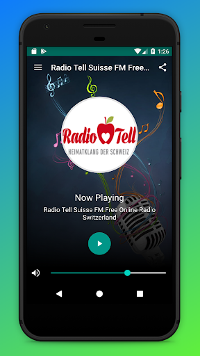 Android application Radio Tell App Schweiz Online screenshort