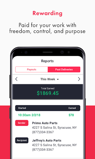 Tonquin Delivery Provider App Screen 3