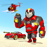 Panda Robot Helicopter Transform Battle Games icon