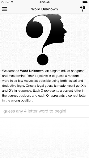 Android application Word Unknown screenshort
