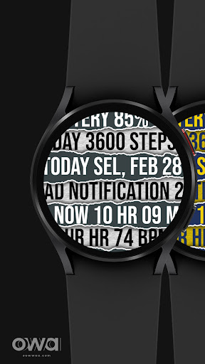 Android application Paper Craft Watch Face 008 screenshort