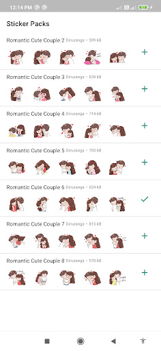 Romantic Couple Love Stickers Screen 2