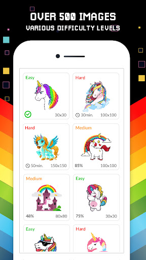 Screenshot of Unicorn Color by Number