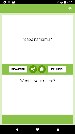 Android application Indonesian-Icelandic Translato screenshort