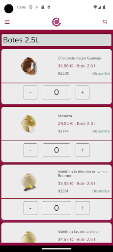 Android application Compagnie des Desserts screenshort