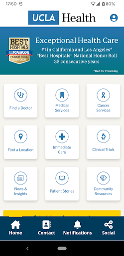 Android application UCLA Health screenshort