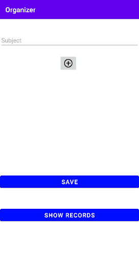 Android application Organizer screenshort