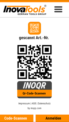 Android application INOQR – Code Reader screenshort