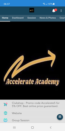 Android application Accelerate Academy screenshort