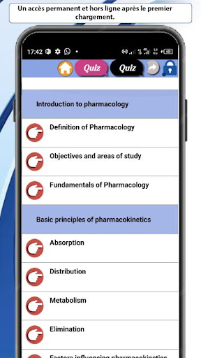 Pharmacology course Screen 3