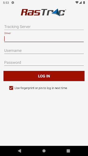 Android application Rastrac Driver screenshort