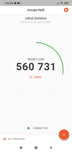 Android application Accops HyID screenshort