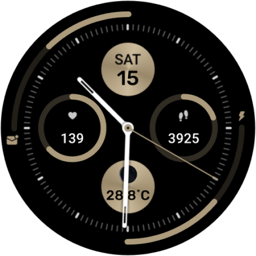 Minimalist GoldBlack WatchFace logo