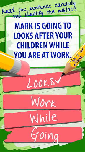 Find The Mistakes Grammar Quiz Screen 2