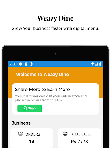 Weazy Dine - Digital QR Menu