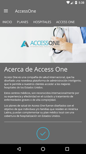 Android application Access One screenshort