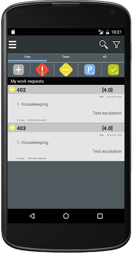 Android application Samfex Mobile screenshort