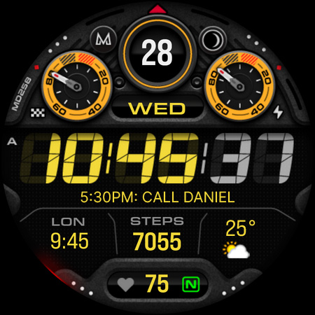 MD258 Digital watch face screenshot 25