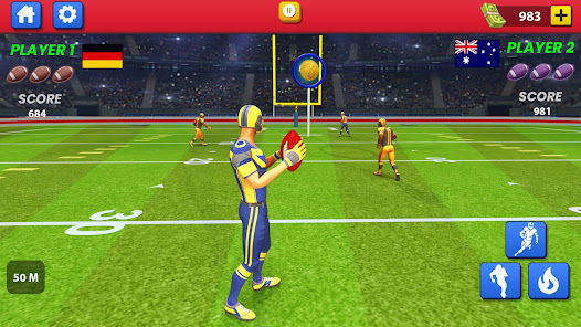 Captura de Pantalla 3 Football Kicks: Rugby Games android